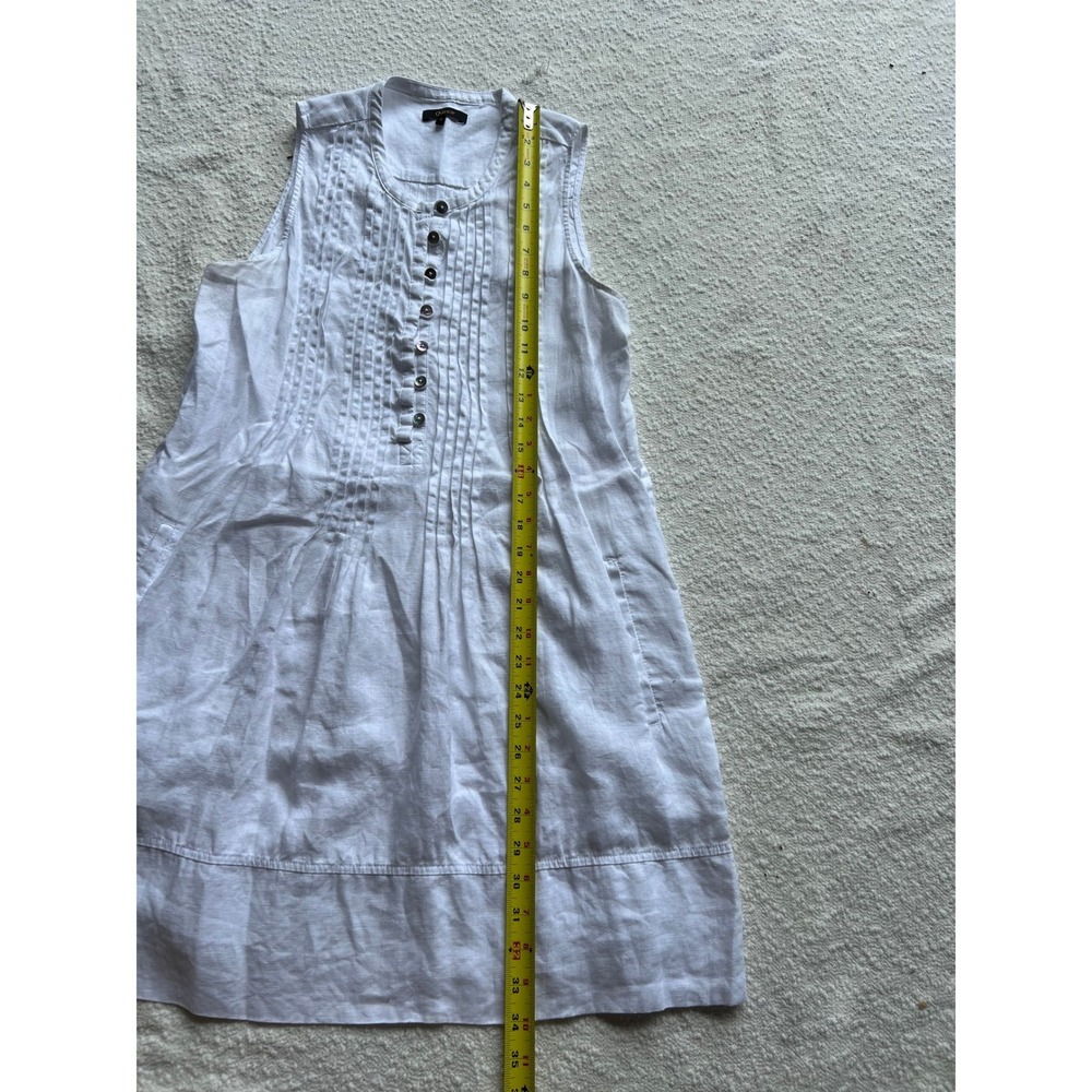 Quince White 100% Linen Sleeveless Dress Womens Small - Picture 4 of 6